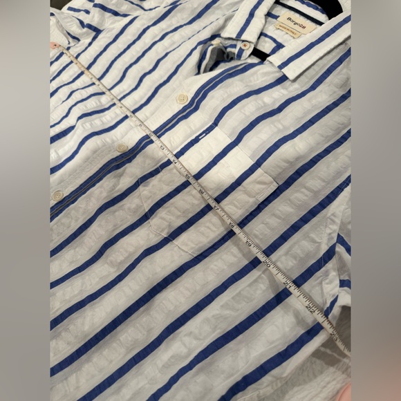 Borgo28 White and Blue Striped Casual Shirt - Picture 6 of 9